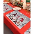 thumbnail image 4 of Christmas Placemats Set of 6 Gnome Xmas Tree Socks Christmas Placemats for Dining Table Forest Branch Snowflake Table Mat Winter Holiday Home Party Kitchen Table Decorations, 4 of 6