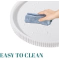 thumbnail image 5 of Silicone Bathroom Tray Round Kitchen Counter Organizer Decorative Vanity Accessories Coffee Table Decor for Perfume, Candle, Soap Dish, 9 Inch, White, 5 of 14