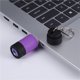 thumbnail image 5 of Wosthever Mini linterna LED llavero linterna portátil al aire libre impermeable integrada USB recargable senderismo Camping linternas Estufas de camping Violeta, 5 of 6