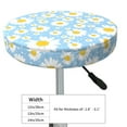 thumbnail image 4 of KLL Daisies Flowers Round Bar Chair Cushion Cover 13 inch ,Bar Stool Protector with Elastic, Soft Washable, 4 of 6
