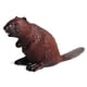 thumbnail image 4 of Figura de castor de plástico realista, divertida, ideal como recuerdo de fiesta para niños (marrón), 4 of 5