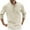Beige, variant on qolati Mens Linen Button Down Shirt Classic Fit Long Sleeve V Neck Beach Tops Lightweight Casual Stylish Henleys Hippies Blouse