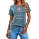 thumbnail image 2 of Mujeres Manga Corta de Verano Tops Pascua Impresa Cuello Redondo, Blusa de Moda Casual para la Primavera, 2 of 5