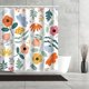 thumbnail image 5 of Cortina De Ducha Para Baño Con Estampado Abstracto De Plantas Y Flores, Cortina De Poliéster Impermeable Para Separar El Baño, Cortina De Puerta, 5 of 6