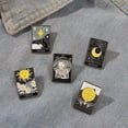 thumbnail image 4 of GKNET Gothic Halloween Pin Brooch Moon Skull Black Cat Punk Pins Animal Gifts Jewelry-130, 4 of 9