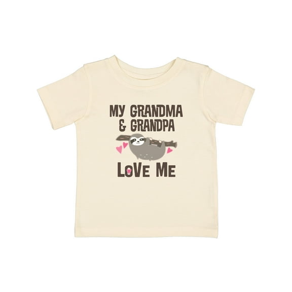 Inktastic Grandma and Grandpa Love Me Sloth Girls Baby T-Shirt