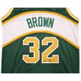 thumbnail image 3 of Seattle Supersonics Downtown Fred Brown Autographed Green Jersey MCS Holo Stock #256702, 3 of 3