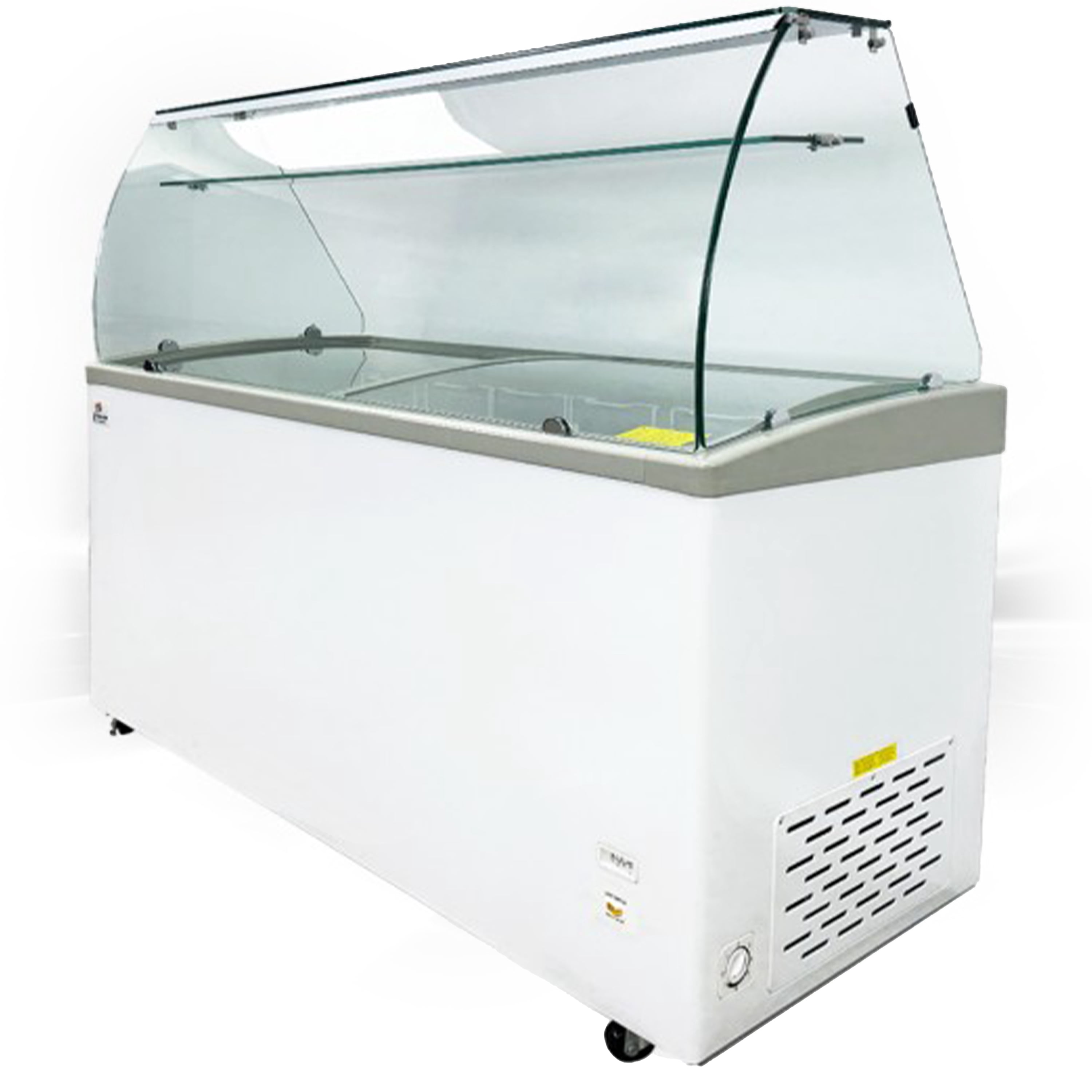 61 in. Gelato Cabinet Freezer with Flat Sneeze Guard,  16 Cu.Ft. Ice Cream, Popsicle, Gelato Freezer