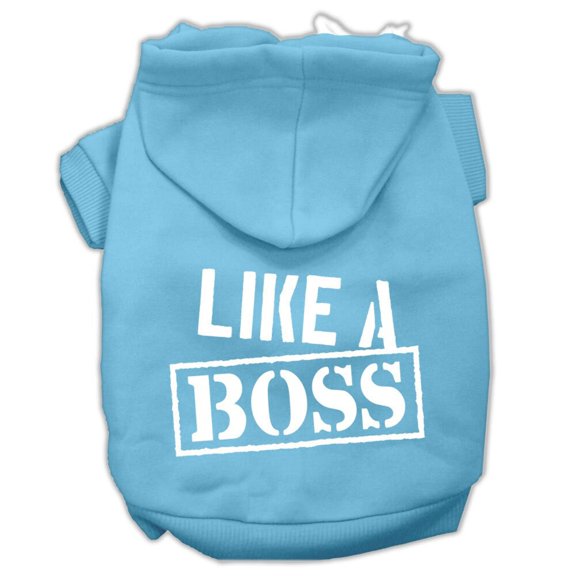 Pet, Dog Cat Hoodie Screen Printed, "Like A Boss"