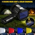thumbnail image 3 of "Rechargeable Spotlight,  Super Bright Spotlight Flashlight, Long Running Spot Light Searchlight, Outdoor Handheld LED Flashlight High Lumens with Solar Panels for Hunting Camping Boat ", 3 of 13