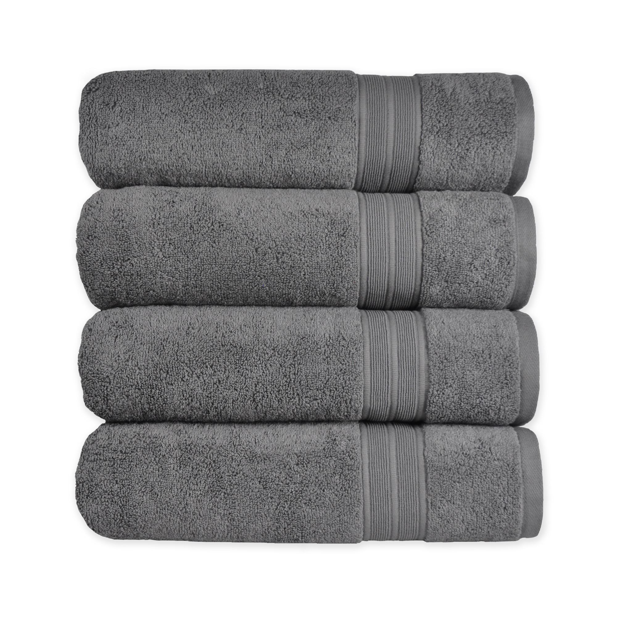 TRIDENT Bath Towels, 4 Piece Bathroom Towels, 100 Cotton, 500 GSM