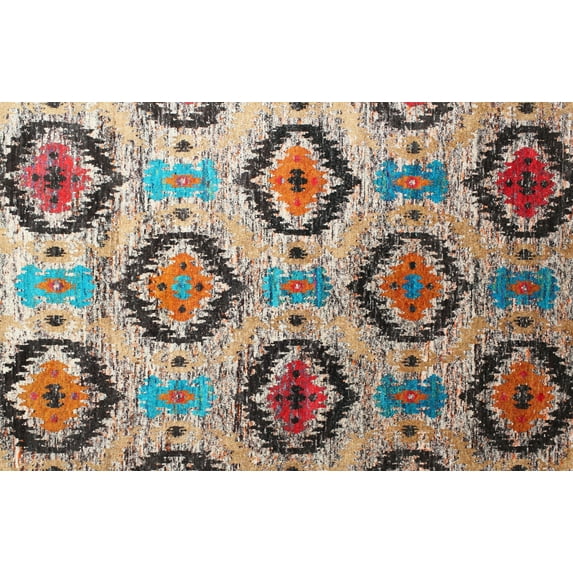 Ahgly Company Machine Washable Indoor Rectangle Contemporary Sepia Brown Area Rugs, 7' x 9'