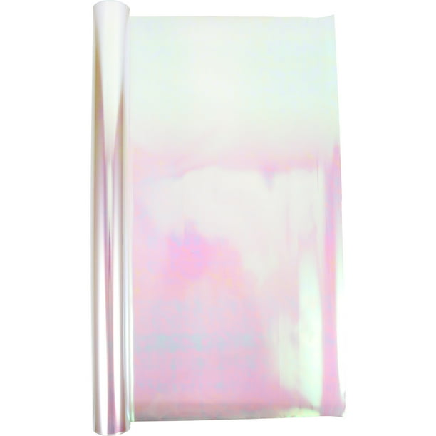 1 rollo de papel de celofán iridiscente para envolver cestas de regalo, envoltorio para ramos de piruletas