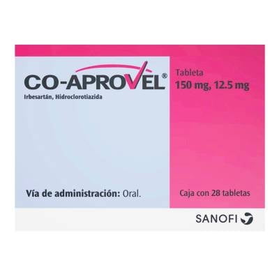 Co-Aprovel 150 mg/12.5 mg 28 tabletas