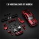 thumbnail image 2 of Versión de montaje 1:36 Dodge Challenger SRT Jailbreak, modelo de coche deportivo modificado de aleación, modelo de coche de carreras fundido a presión de Metal, juguete para regalo para niños, 2 of 5