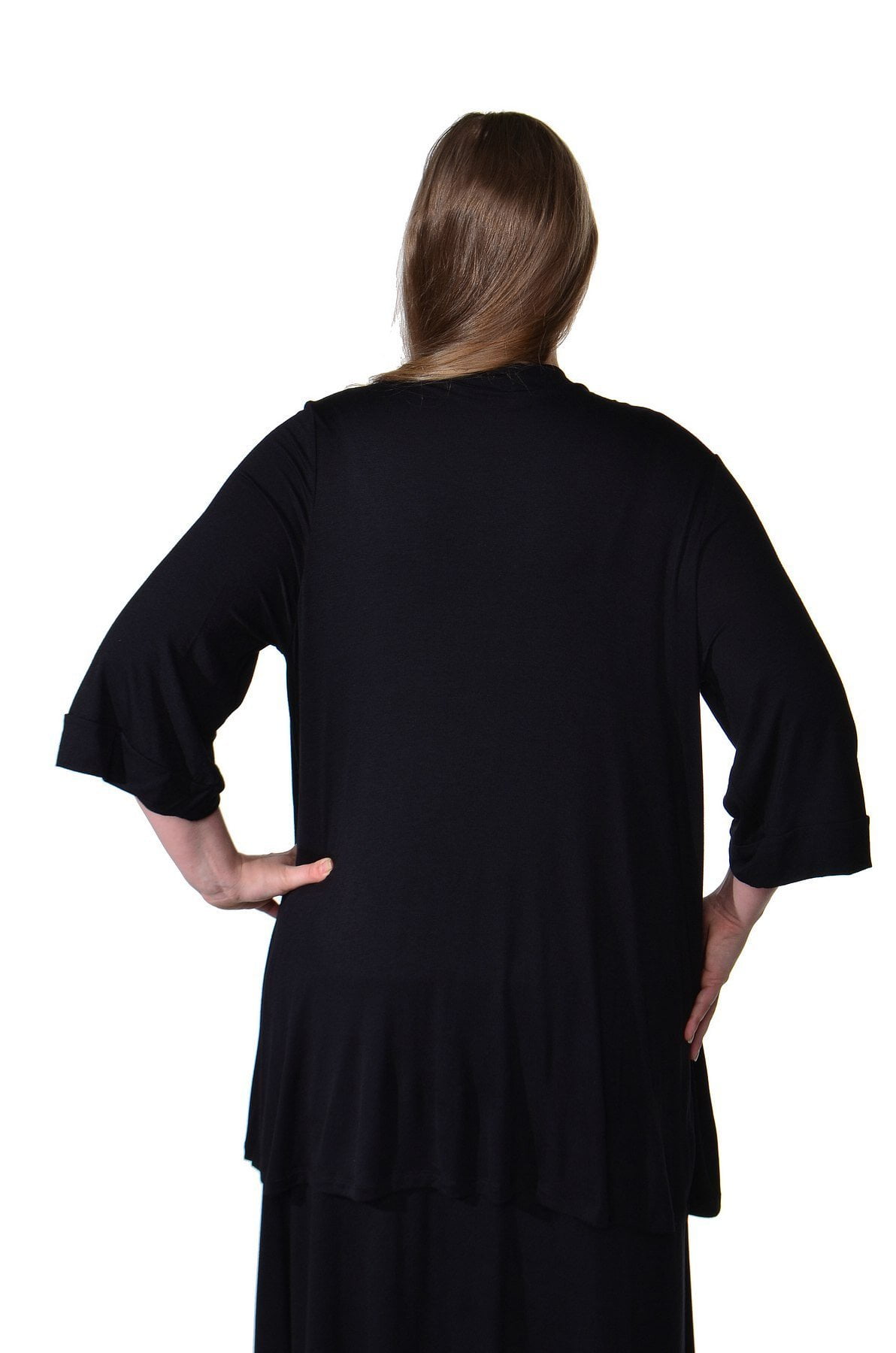 Women's Plus Size 3/4 Sleeve Open Shrug