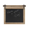 thumbnail image 6 of DecMode Brown Wood Chalkboard Sign Wall Decor with Barn Door Inspired Top, 6 of 15