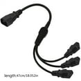 thumbnail image 3 of CIYISON Single C14 to Multiple C13 Power Wire Y Type Splitter Adapter Cable Extension Cord for Computer, Monitor, Scanner UPS, 3 of 16