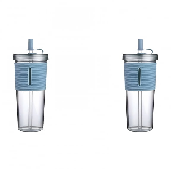 ACDANC Reusable Boba Tea Cups,Iced Coffee Cup with Straw and Lid,Leakproof Clear Plastic Cups Tumbler,Insulated Smoothie Tumbler,Wide Straw for Bubble Tea