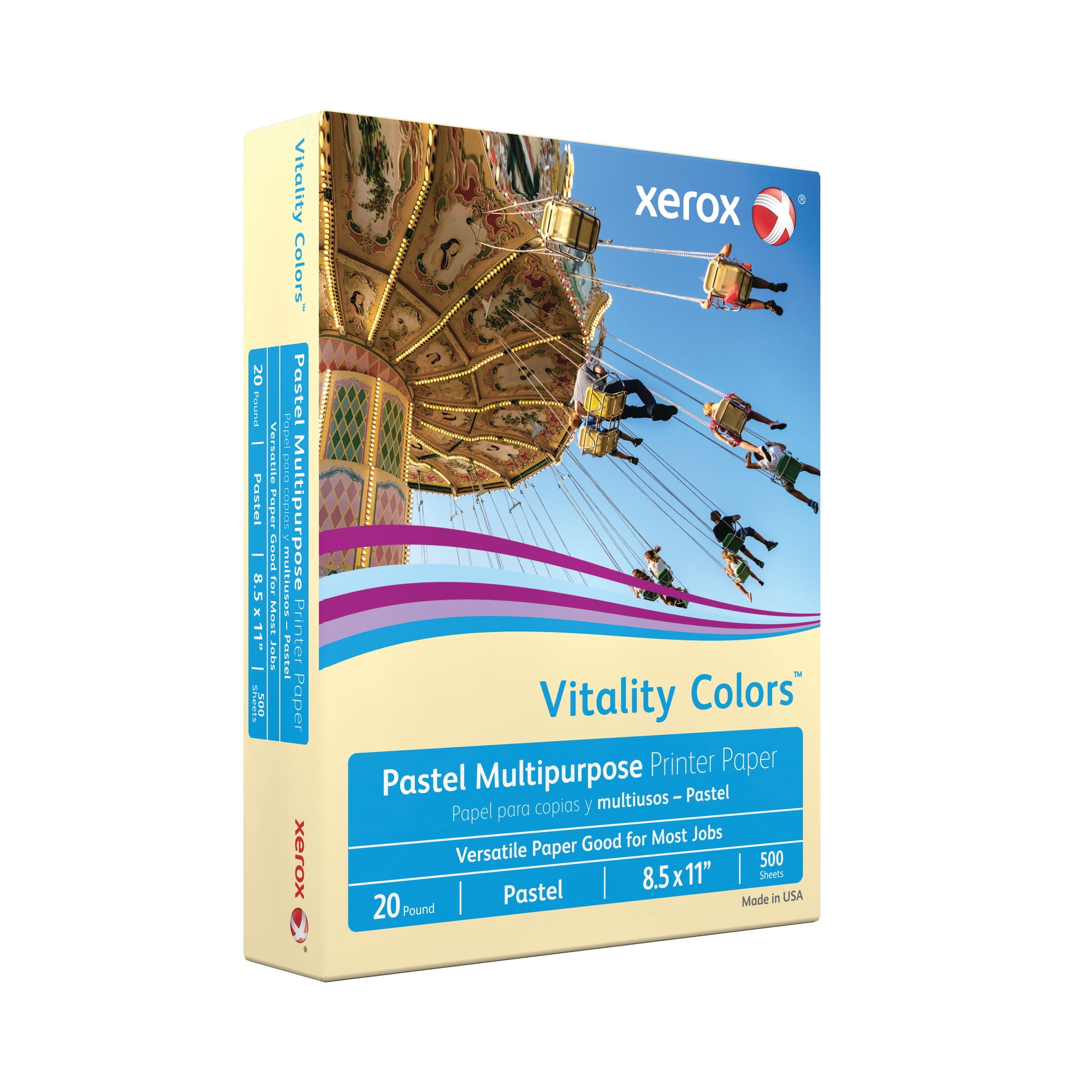 Xerox Vitality Pastel Multipurpose Paper 8 1/2 x 11 Ivory 500 Sheets/RM 3R11056