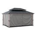 thumbnail image 1 of SUNJOY Universal Replacement Privacy Curtain,Waterproof Privacy Curtains 4-Panel Screen Walls for 12 x 16 ft Gazebo, Patio & Backyard Protection, 1 of 5