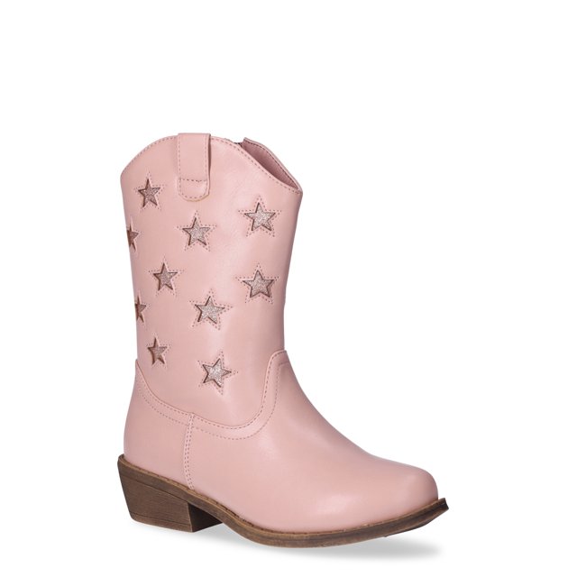 Nicole Miller Little & Big Girls Star Studded Zip Up Cowboy Boots, Size
