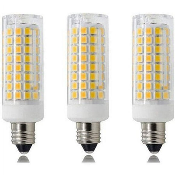 E11 LED Bulbs Dimmable 9W(Equivalent to 100w Halogen Bulbs Replacement)110V Warm White 3000K LED Corn Light Bulbs,JD T4 E11 Mini Candelabra Base,Dimmable,102 LED 2835 SMD, Pack of 3