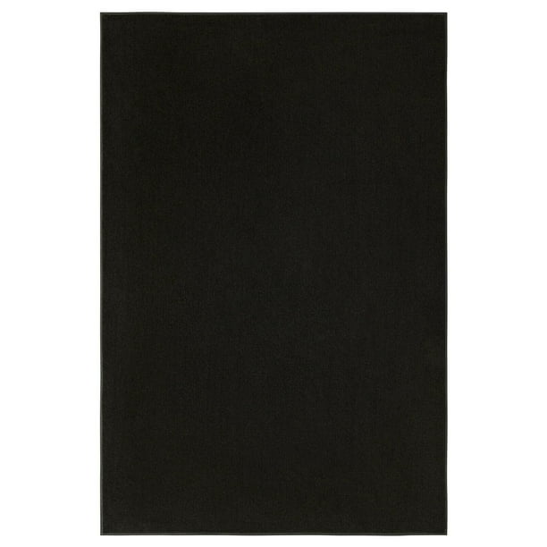 Indoor/outdoor Black area rugs with premium non skid backing Great for