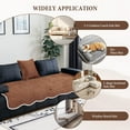 thumbnail image 3 of Eurhowing Velvet Sofa Cover, Non-Slip & Pet-Friendly Couch Slipcover, Scratch-Resistant Washable Furniture Protector for Couch, 36"×71", Coffee, 3 of 9