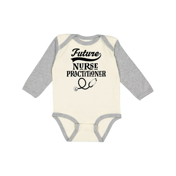 Inktastic Future Nurse Practitioner Girls Long Sleeve Baby Bodysuit