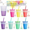 thumbnail image 6 of Casewin Tumblers with Lids 16oz Colored Acrylic Reusable Cups with Lids and Straws | Plastic Tumblers With Straw and Lids Christmas Gift for Men, Women- 6 Pack, 6 of 7