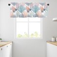 thumbnail image 6 of Summer Coral Starfish Kitchen Curtains Valances for Windows Coastal Beach Seashell Window Curtain 54x18 Inch Blue Orange Rod Pocket Bathroom Treatment Valance 1 Panel for Living Room Bathroom Decor, 6 of 7