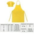thumbnail image 2 of TOPTIE Kids Apron and Chef Hat Set, Adjustable Cotton Child Cooking Kitchen Apron, S-XXL-Yellow-L, 2 of 6