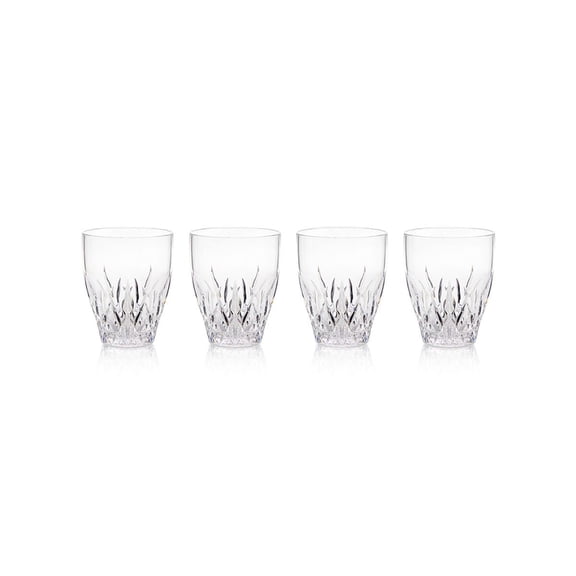 Clear Stemless Wine Glasses, Set of 4