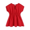 thumbnail image 3 of uikmnh Girls Casual Summer Swing Dress Batwing Loose Fit Ruffle Play Wear Size:12-18 Months, 3 of 9