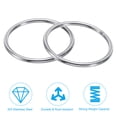 thumbnail image 4 of Unique Bargains 52mm Metal O Rings, 10 Pack 304 Stainless Steel Round Rings for Hardware Bags, 4 of 7