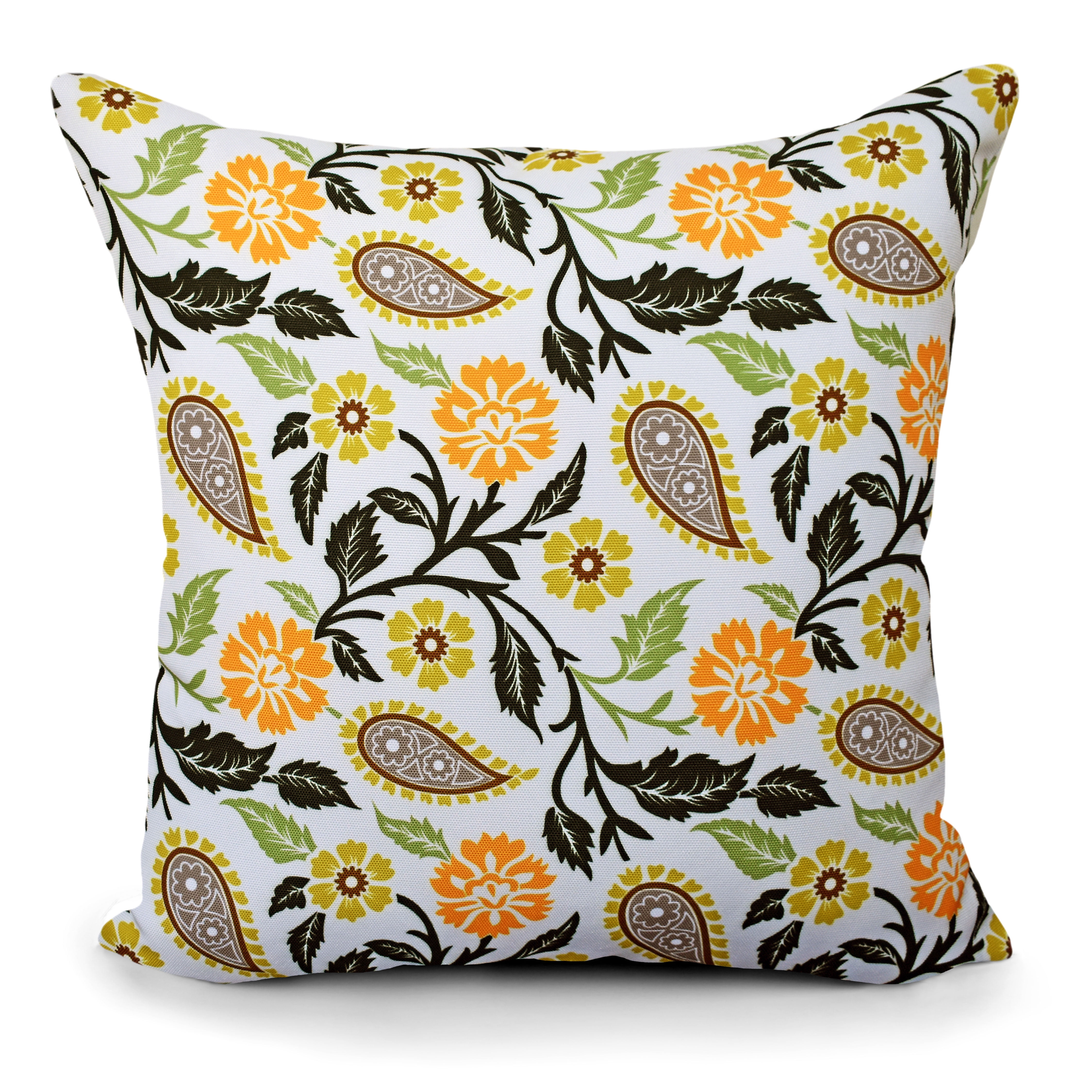 Decorative Indoor Outdoor Waterproof Lumbar Pillows - 18''x18'' with Included Inserts - Stylish Comfort for Your Patio Furniture, Garden Chairs, or Indoor Déco