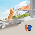 thumbnail image 1 of Percha para ventana de gato HOMAGICO 2 en 1 con ajuste deslizante de metal, 1 of 6