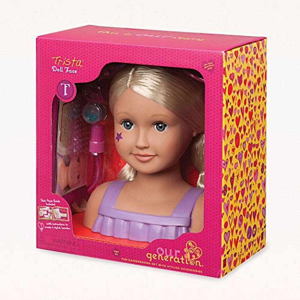 Trista, Doll Face, Our Generation, Tête de poupée à coiffer de 9 po