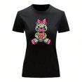 thumbnail image 3 of Playera Blusa De Osita Con Dolares Ropa De Mujer Juvenil Oso Dinero Color Negro Talla Grande Marca Emil SaEs, 3 of 4