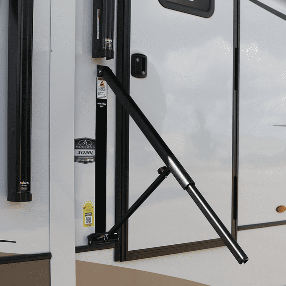 MOR/ryde SP56-573 Entry Step Hand Rail; Safe-T-Rail; Use With RV Steps; Short; 48 Inch Telescopic Length; Extends 34 Inch Length From RV Wall; Not Illuminated