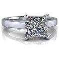 thumbnail image 1 of 2.00 Ct Brilliant Princess Cut Diamond Bridal Rings Solid 950 Platinum, 1 of 1