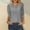Gray, variant on Hvot&aat Ladies 3/4 Sleeve Tops Loose Fit Summer Button Up V Neck Henley Tee Shirts Dressy Casual Tunic Blouses for Women