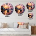 thumbnail image 4 of Designart "Port Portside euphony Pointillism" Port Landscape Oversized Wall Clock, 4 of 6