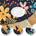 thumbnail image 4 of Pioneer Flower Floral Print Pattern Round Fitted Tablecloth with Elastic Edge,Dining Table Cover Waterproof,Outdoor Round Tablecloth for Camping,Dining,Indoor and Outdoor, 4 of 7