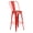 Red, variant on Flash Furniture 30" High Black-Antique Gold Metal Barstool with Back and Wood Seat