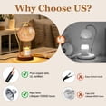 thumbnail image 4 of Dimmable Candle Warmer Lamp with Timer & 2 Bulbs, Vintage-Style Flameless Wax Melt Warmer for Home Decor, Perfect Gift for Women, Housewarming & New Home, 4 of 8