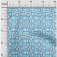 thumbnail image 2 of oneOone Cotton Poplin Twill Arctic Blue Fabric Abstract Craft Projects Decor Fabric Printed By The Yard 56 Inch Wide, 2 of 4