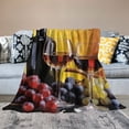 thumbnail image 2 of Creowell Grapes Wine Glasses Print Throw Blanket for Bed Couch Car, Lightweight Blanket for All Seasons, Kids and Adults 40x50in, 2 of 6