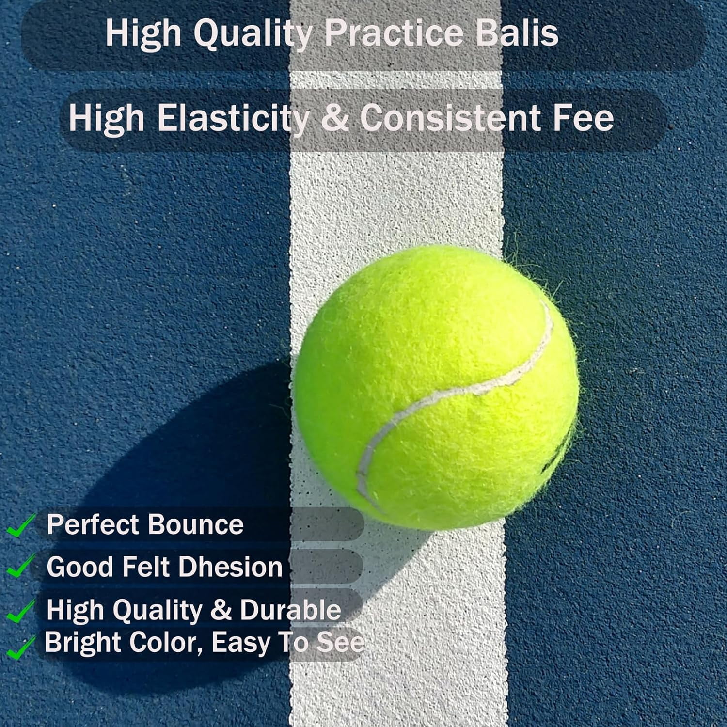 Tennis Balls, 80 Pack Training Tennis Balls for Pet Dog, High Elasticity Exercise Tennis Balls with Mesh Carry Bag